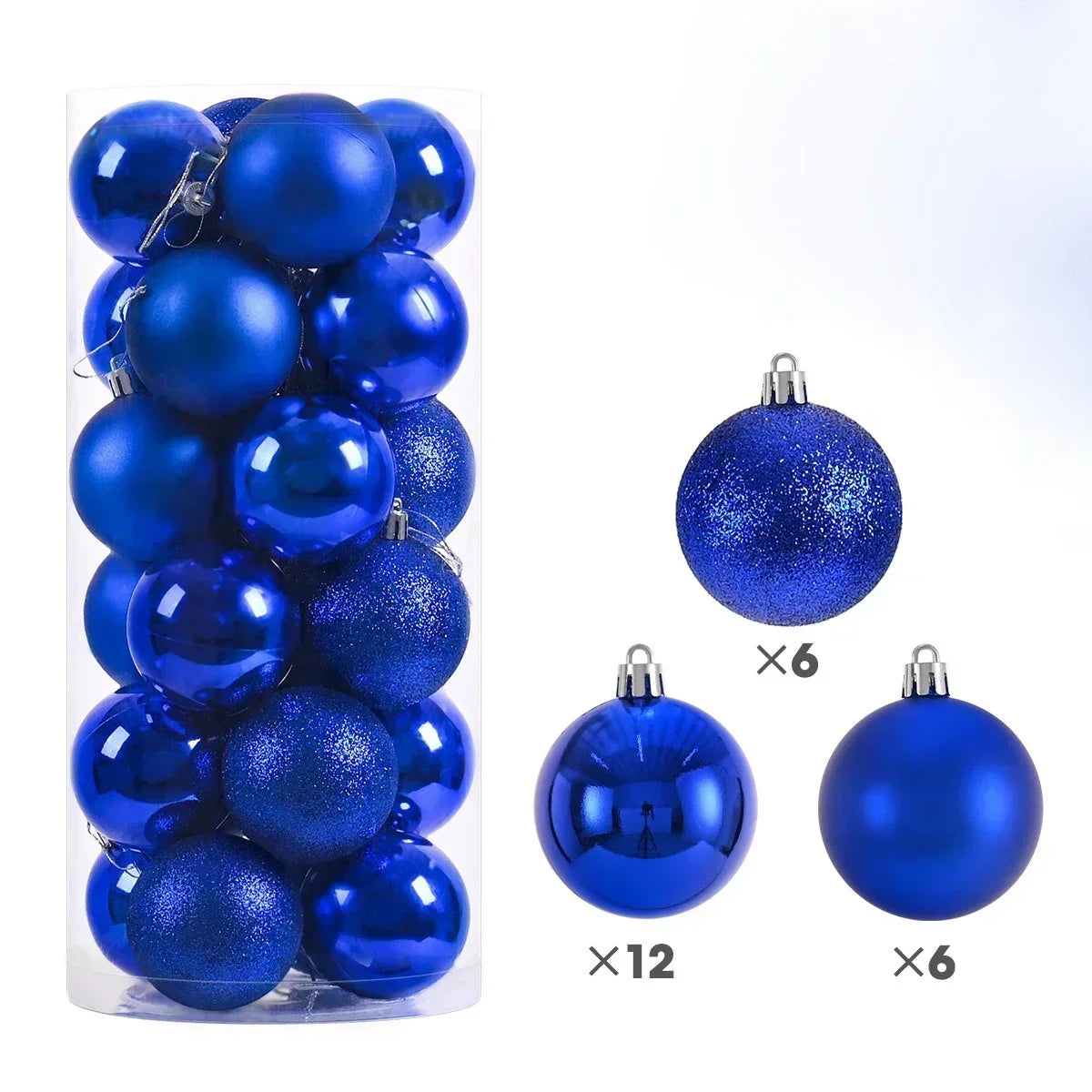 24Pcs 3/4/6CM Christmas  Tree Pendant Ornaments