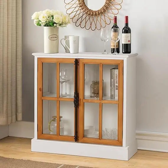 Modern Decorative Storage Cabinet, Adjustable Shelves