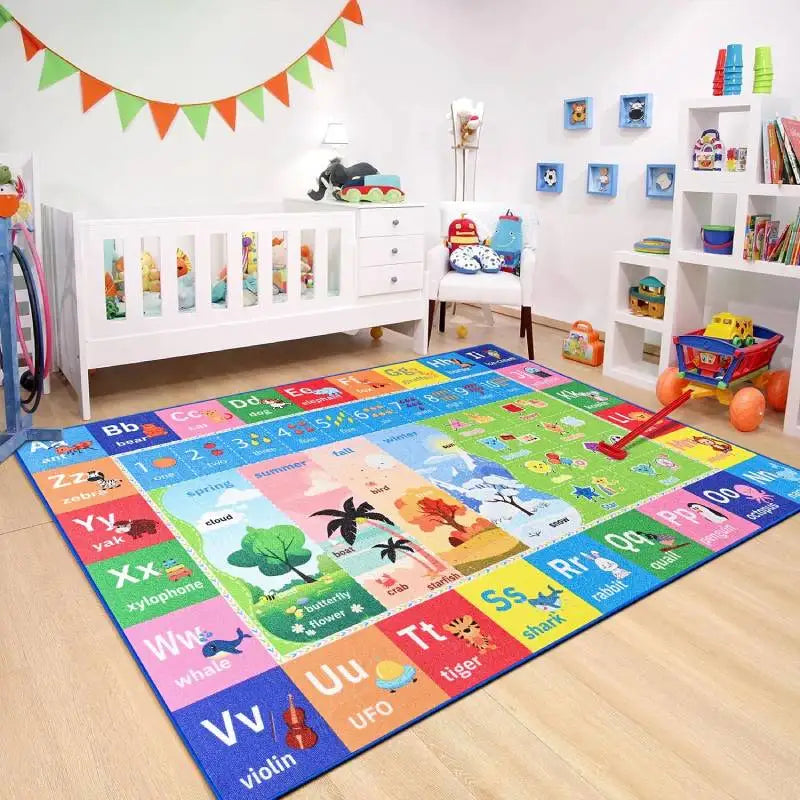 Kids Play Rug Educational, Fun, Colorful and Easy to Clean