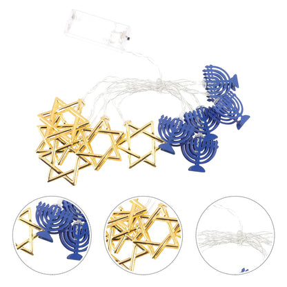 Star/Menorah LED String Lights For Hanukkah