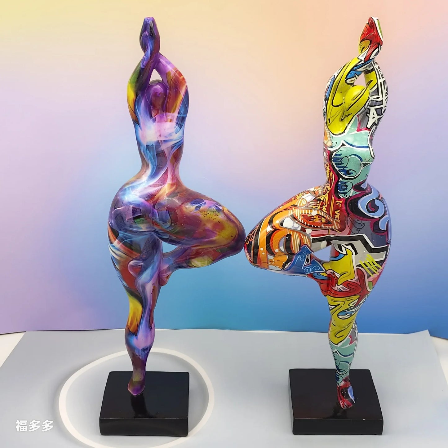 Abstract, Modern Female Yoga Sculpture