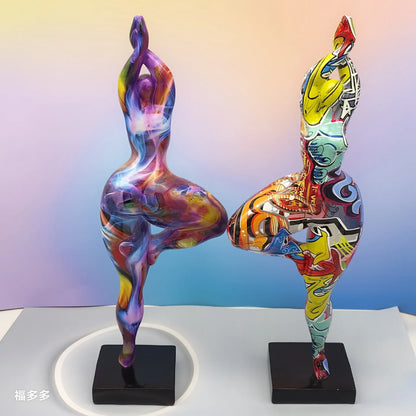 Abstract, Modern Female Yoga Sculpture