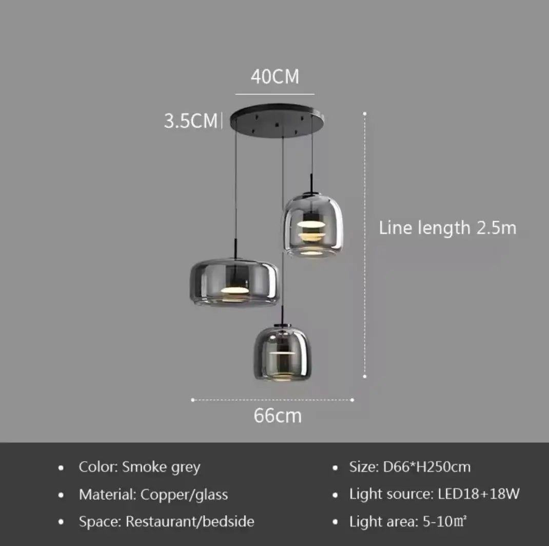 Modern Hanging Glass Pendant Lights for Kitchen Dining Room Living Room