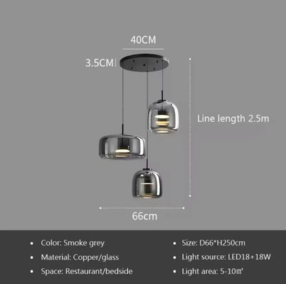 Modern Hanging Glass Pendant Lights for Kitchen Dining Room Living Room