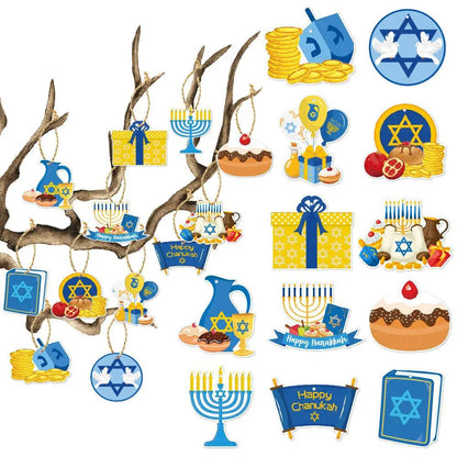 1set Hanukkah Hanging Swirls/Happy Hanukkah Hanging Decorations/ Hanukkah Festival of Lights /Chanukah Party Decor Supplies