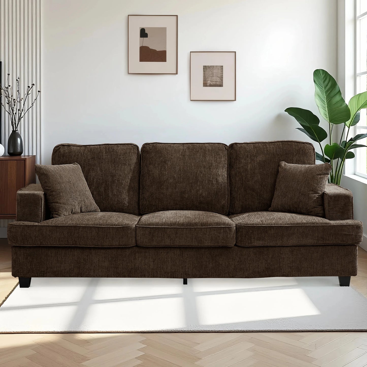 89 inch Cloud Couch Sofa, Chenille, Modern 3 Seater Sofas