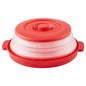 Collapsible Microwave Food Cover Prevents Splatter Colander