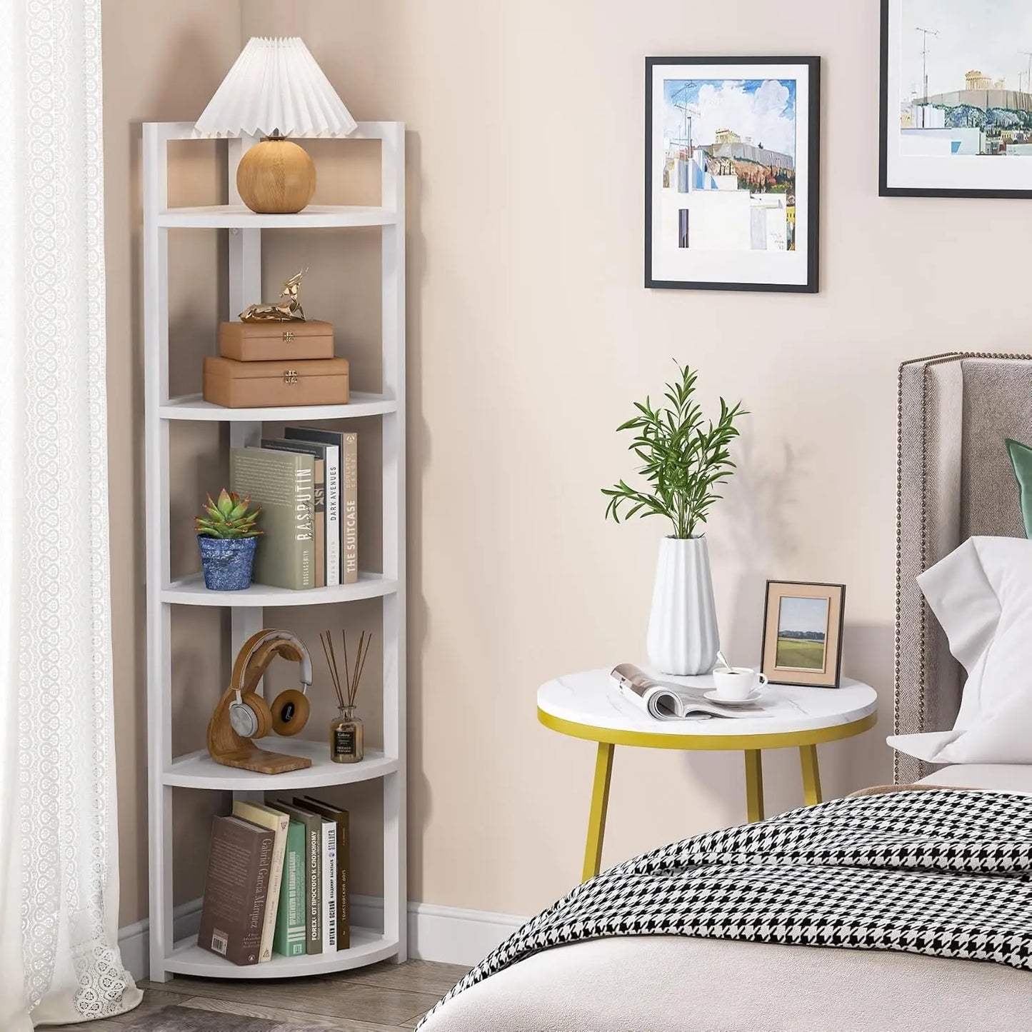6 Tier Space Saving Corner Shelf Unit