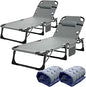 Light Weight Portable Tanning Lounge Chair Set Of 2