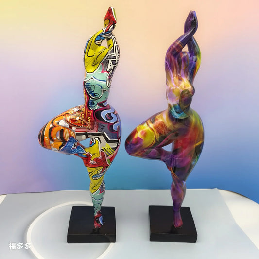 Abstract, Modern Female Yoga Sculpture