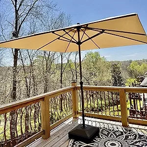 10' x 10' Square UV Resistant Outdoor Aluminum Patio Umbrella