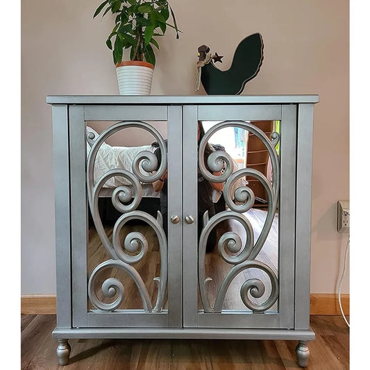 Modern Decorative Storage Cabinet, Adjustable Shelves