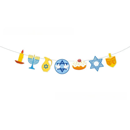 1set Hanukkah Hanging Swirls/Happy Hanukkah Hanging Decorations/ Hanukkah Festival of Lights /Chanukah Party Decor Supplies