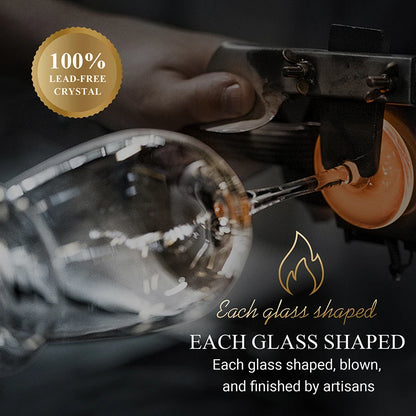 Set of 4 Modern Crystal Red Wine Glasses 2 Styles