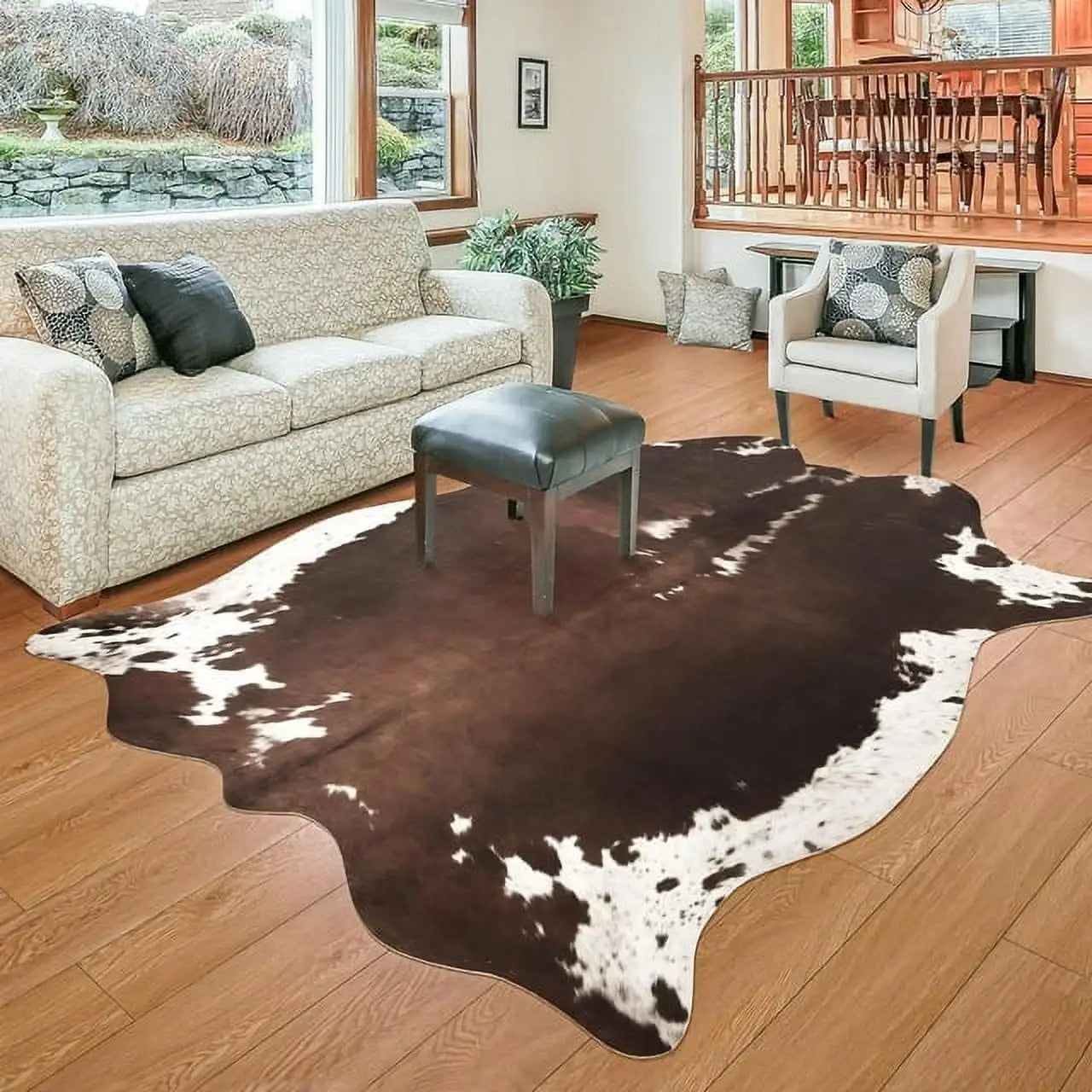 American Style Faux Fur Animal Print Rug