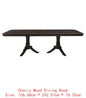 96-inch Dark Cherry Finish Double Pedestal Dining Table with Extension Leaf - Wooden Furniture