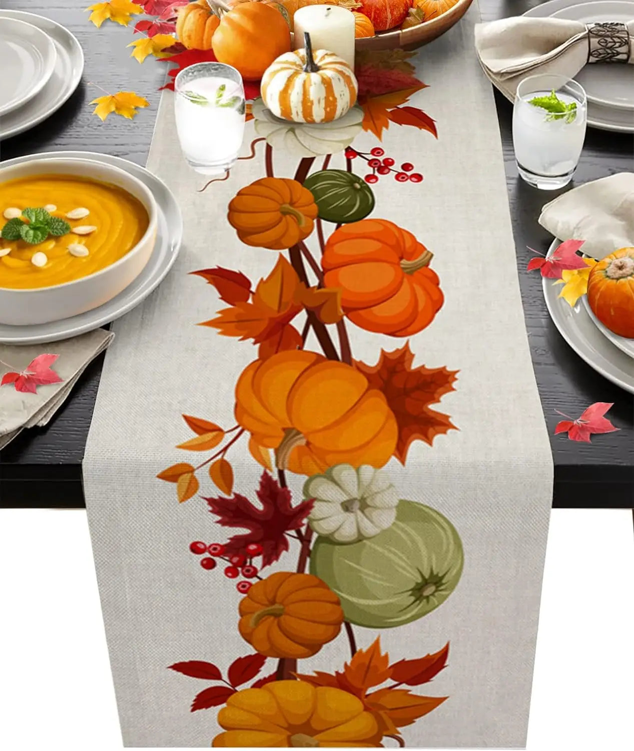 Fall/Thanksgiving Linen Table Runner