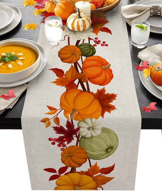 Fall/Thanksgiving Linen Table Runner