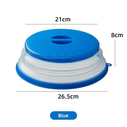 Collapsible Microwave Food Cover Prevents Splatter Colander