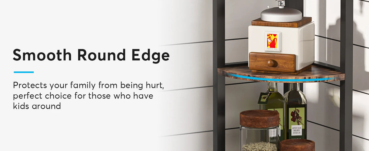 6 Tier Space Saving Corner Shelf Unit