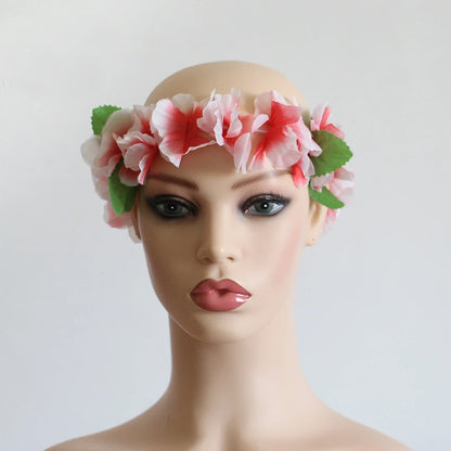 6 Piece Hawaiian Luau Set, Wrist Leis Or Headbands
