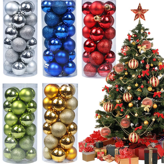 24 Piece 3 Or 4 cm Round Christmas Ornaments