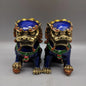Chinese Antique Guardian Door Dogs, Brass, Feng Shui