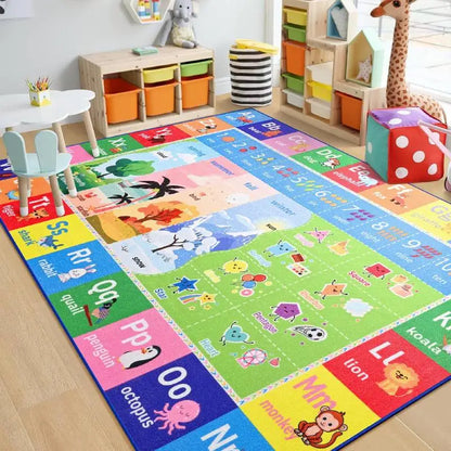 Kids Play Rug Educational, Fun, Colorful and Easy to Clean
