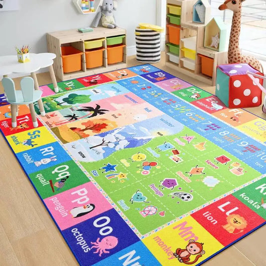 Kids Play Rug Educational, Fun, Colorful and Easy to Clean