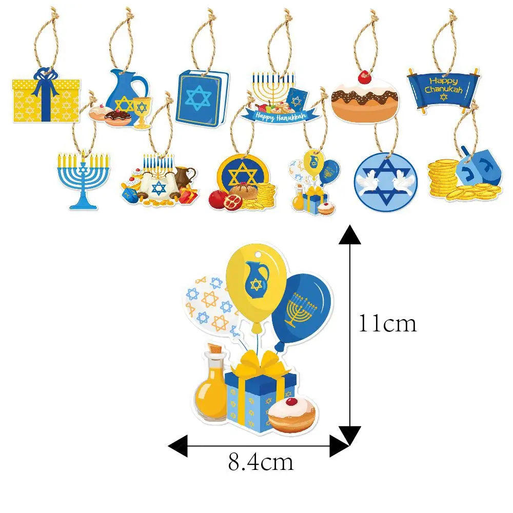 1set Hanukkah Hanging Swirls/Happy Hanukkah Hanging Decorations/ Hanukkah Festival of Lights /Chanukah Party Decor Supplies