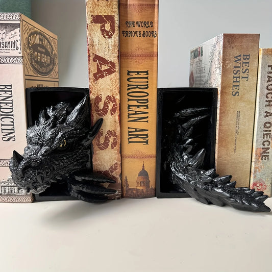 2Pc  Dragon-Shaped Bookends
