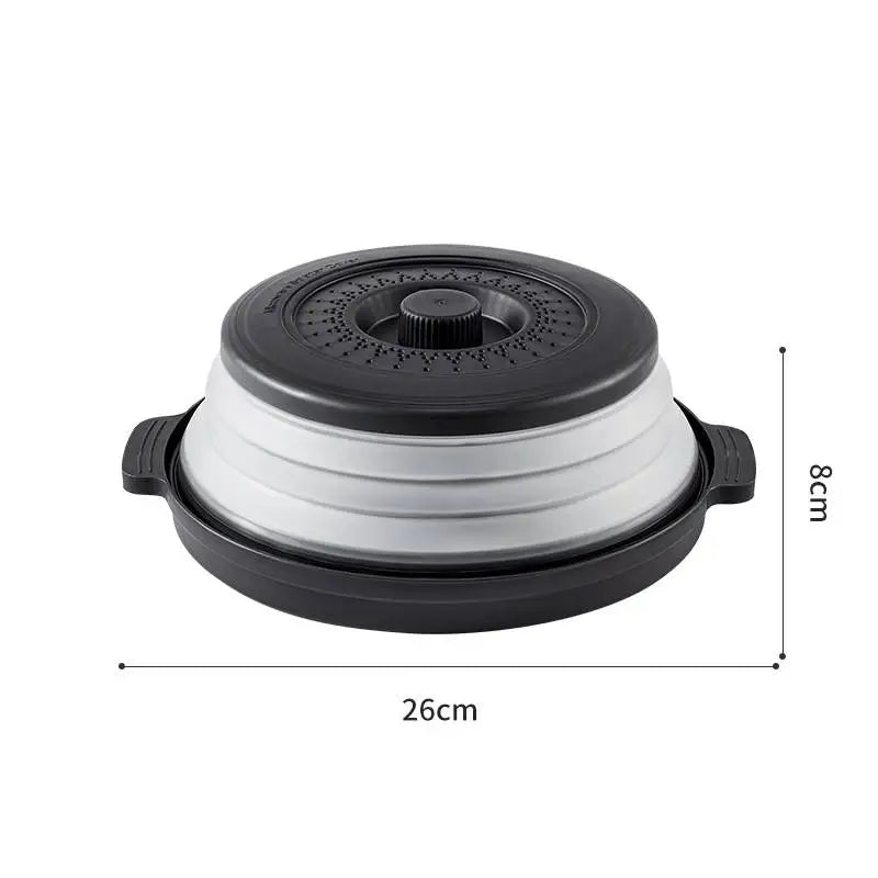 Collapsible Microwave Food Cover Prevents Splatter Colander