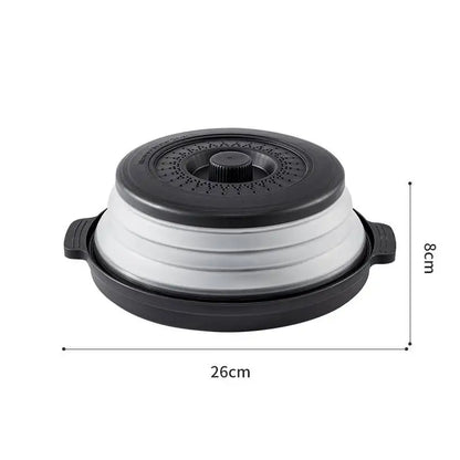 Collapsible Microwave Food Cover Prevents Splatter Colander