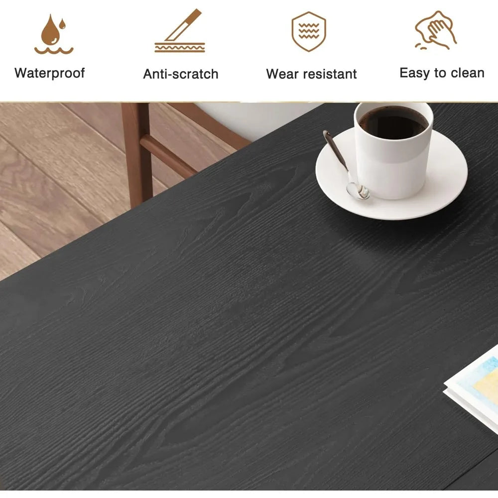 Dining Table for 6 8 10, Modern Farmhouse Rectangular Table