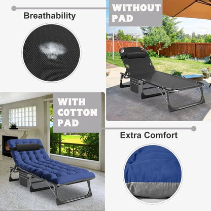 Light Weight Portable Tanning Lounge Chair Set Of 2