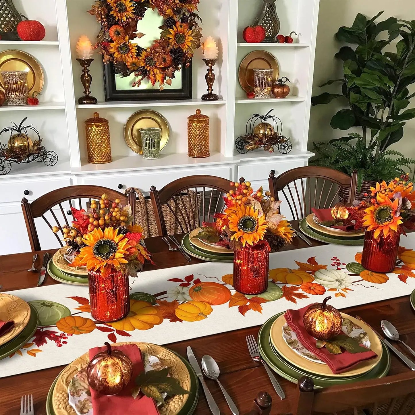 Fall/Thanksgiving Linen Table Runner