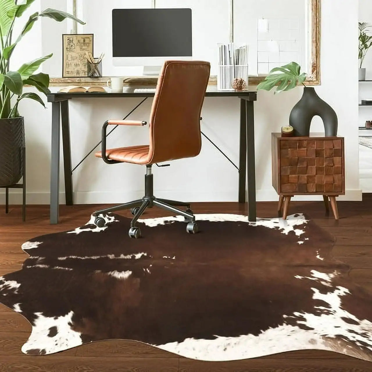 American Style Faux Fur Animal Print Rug