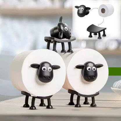 Cute Black Sheep Toilet Paper Holder Stackable