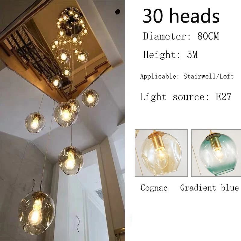 Modern Luxury Spiral Chandelier