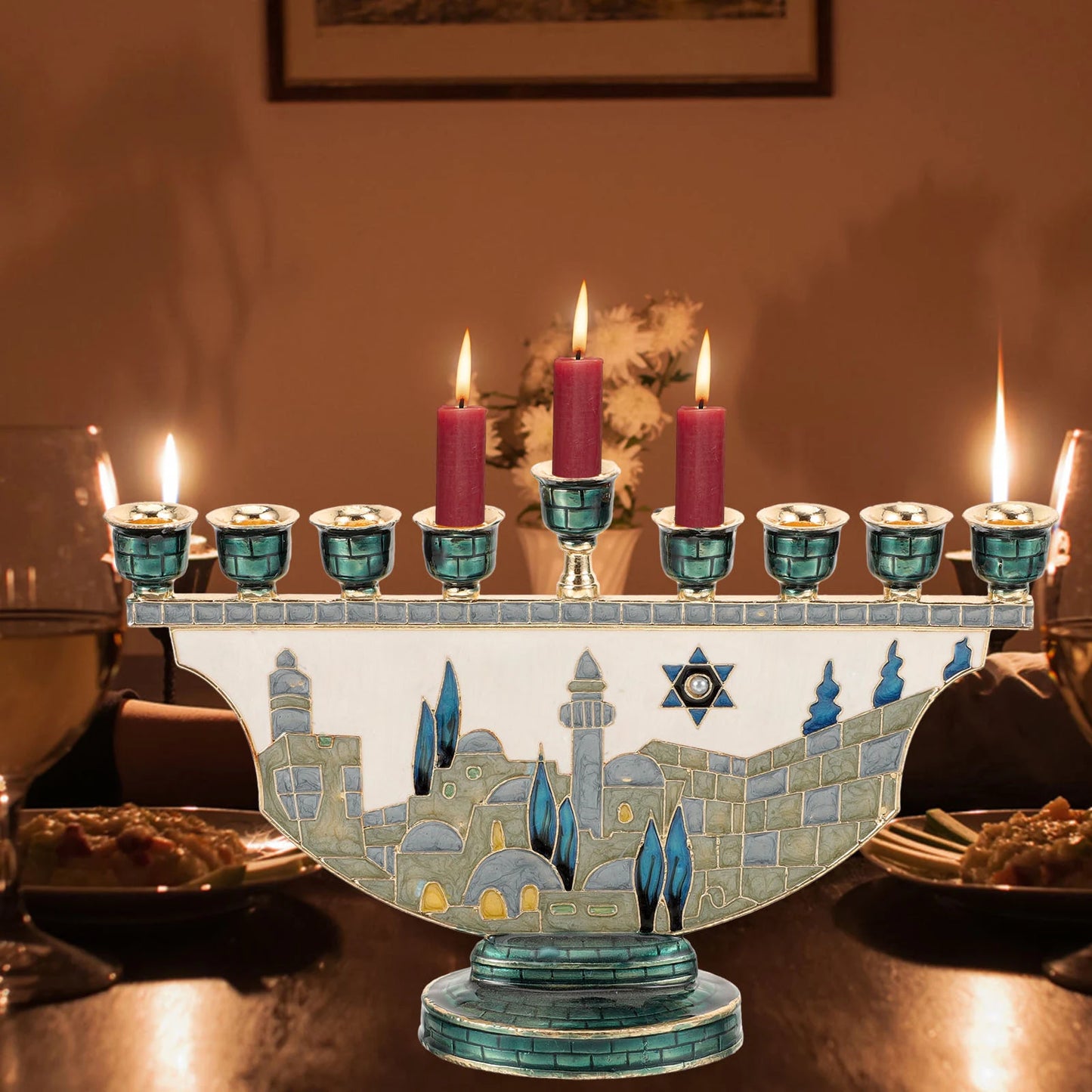 Hanukkah Menorah Candelabrum