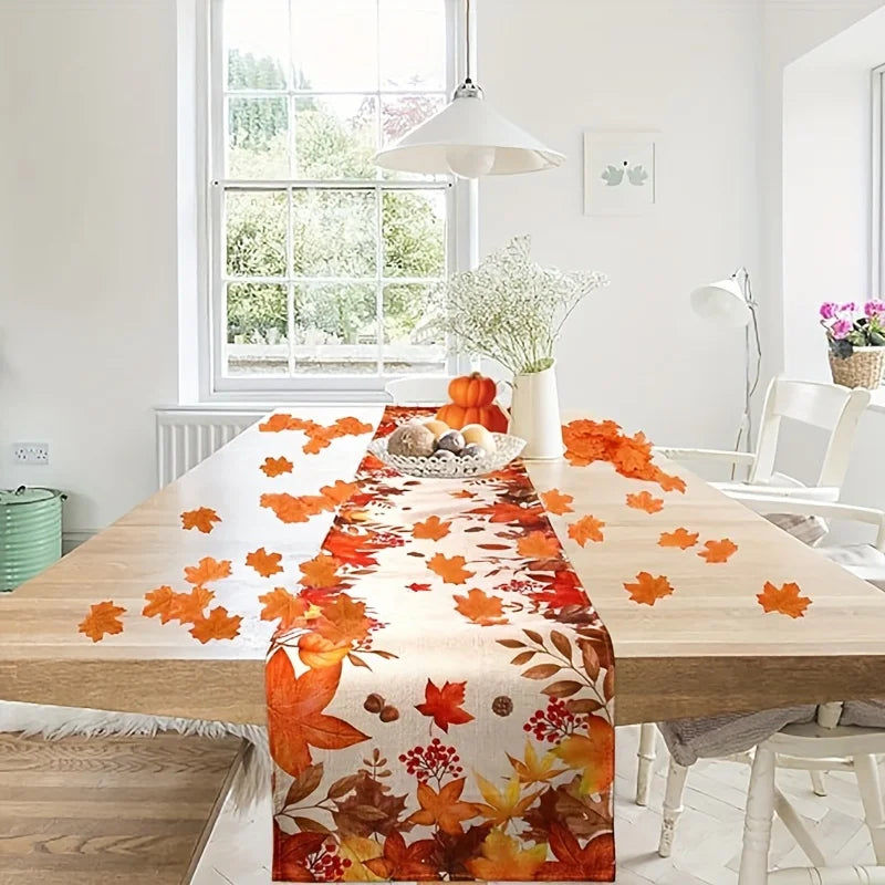 Thanksgiving Table Runner, Autumn Leaves