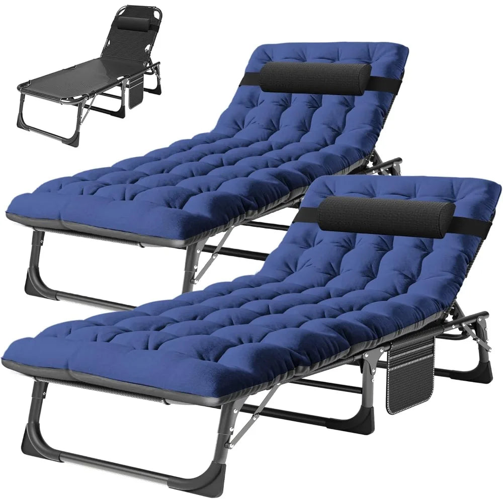 Light Weight Portable Tanning Lounge Chair Set Of 2