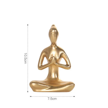 Modern, Stylish Female Yoga Sculpture, Resin, 12 Different Poses