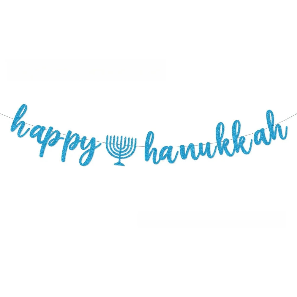 1set Hanukkah Hanging Swirls/Happy Hanukkah Hanging Decorations/ Hanukkah Festival of Lights /Chanukah Party Decor Supplies