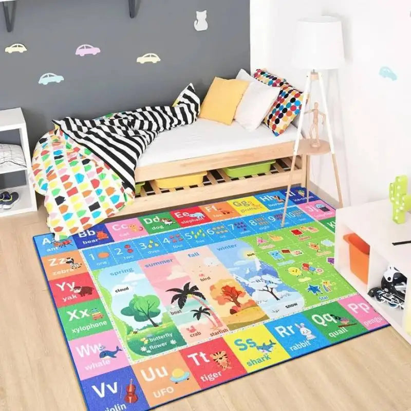 Kids Play Rug Educational, Fun, Colorful and Easy to Clean