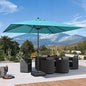 10' x 10' Square UV Resistant Outdoor Aluminum Patio Umbrella