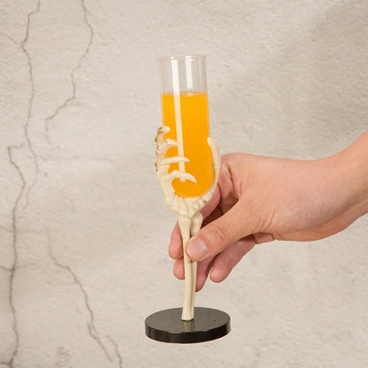 Halloween Goblet Skeleton Hand Arm Design Plastic Champagne Flutes
