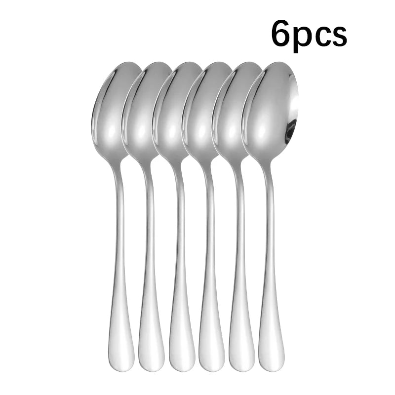 30 Piece Silver Stainless Steel Cutlery Set Knife/Dinner Fork/Dessert Fork/Tablespoon/Teaspoon Dishwasher Safe